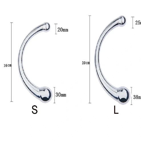 Stainless Double Elegant Anal Steel 5858 Ended Hook 0203